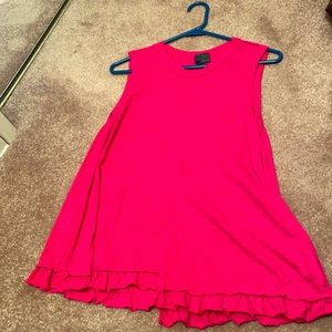 Pink ruffle top!